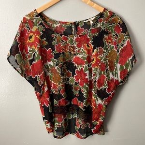 Floral sheer shirt